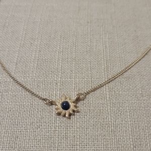 Faux gold sun choker necklace